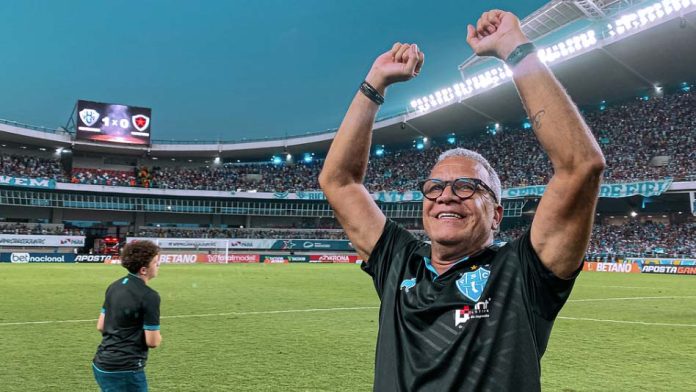 Hélio no Paysandu: 7 vitórias. 3 empates. 2 derrotas